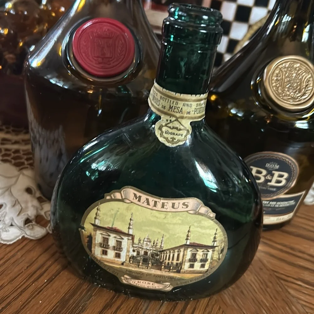 Vintage Glass Liquor & Wine Decanters